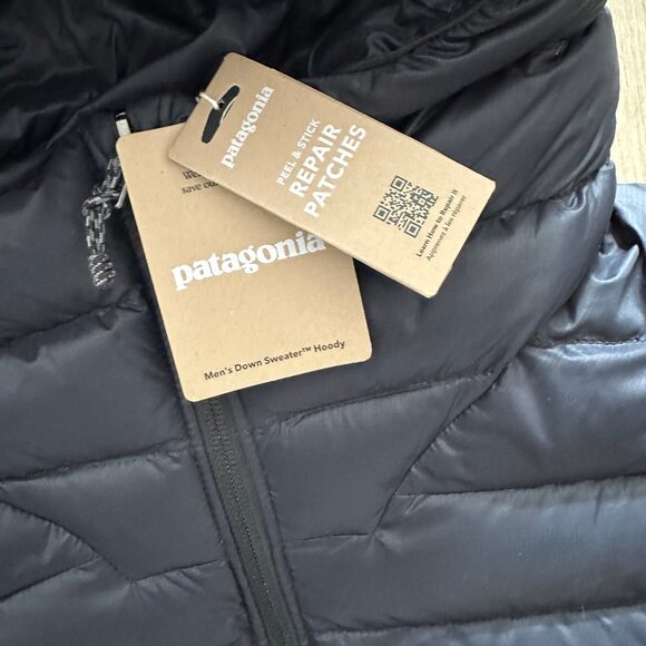 NEW Patagonia Men's Down Sweater Hoody Jacket - Size XL - Black - Picture 2 of 4